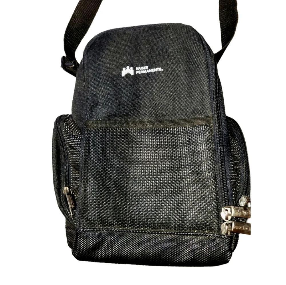 Insulated Compact Shoulder Cooler Bag Side Zipper Pockets (Great for Diabetics)